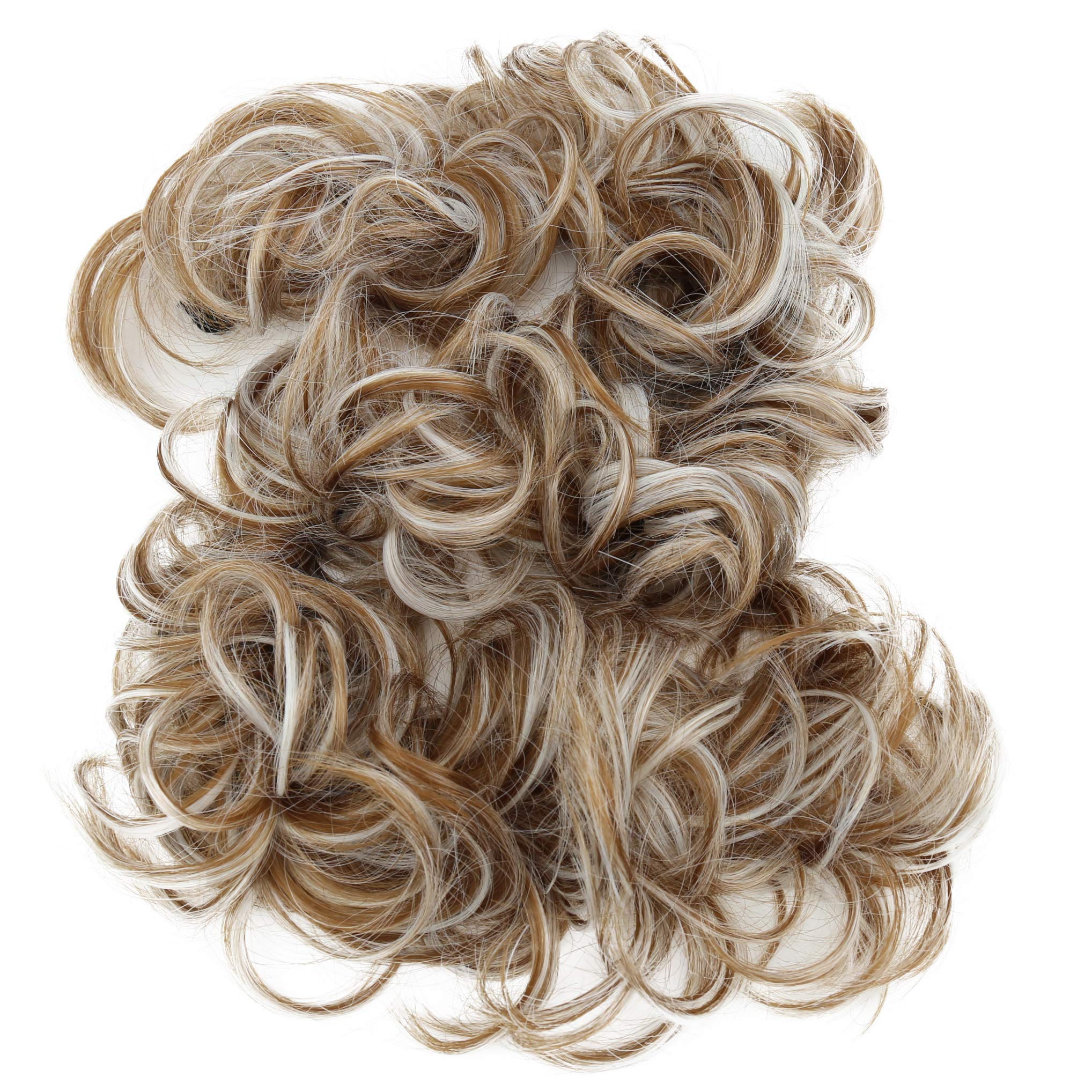 Caisha Xxl Posticcio Capelli Elastici Acconciature Da Sposa Voluminoso Riccio Chignon Marrone Chiaro Grigio Mix HW40-image