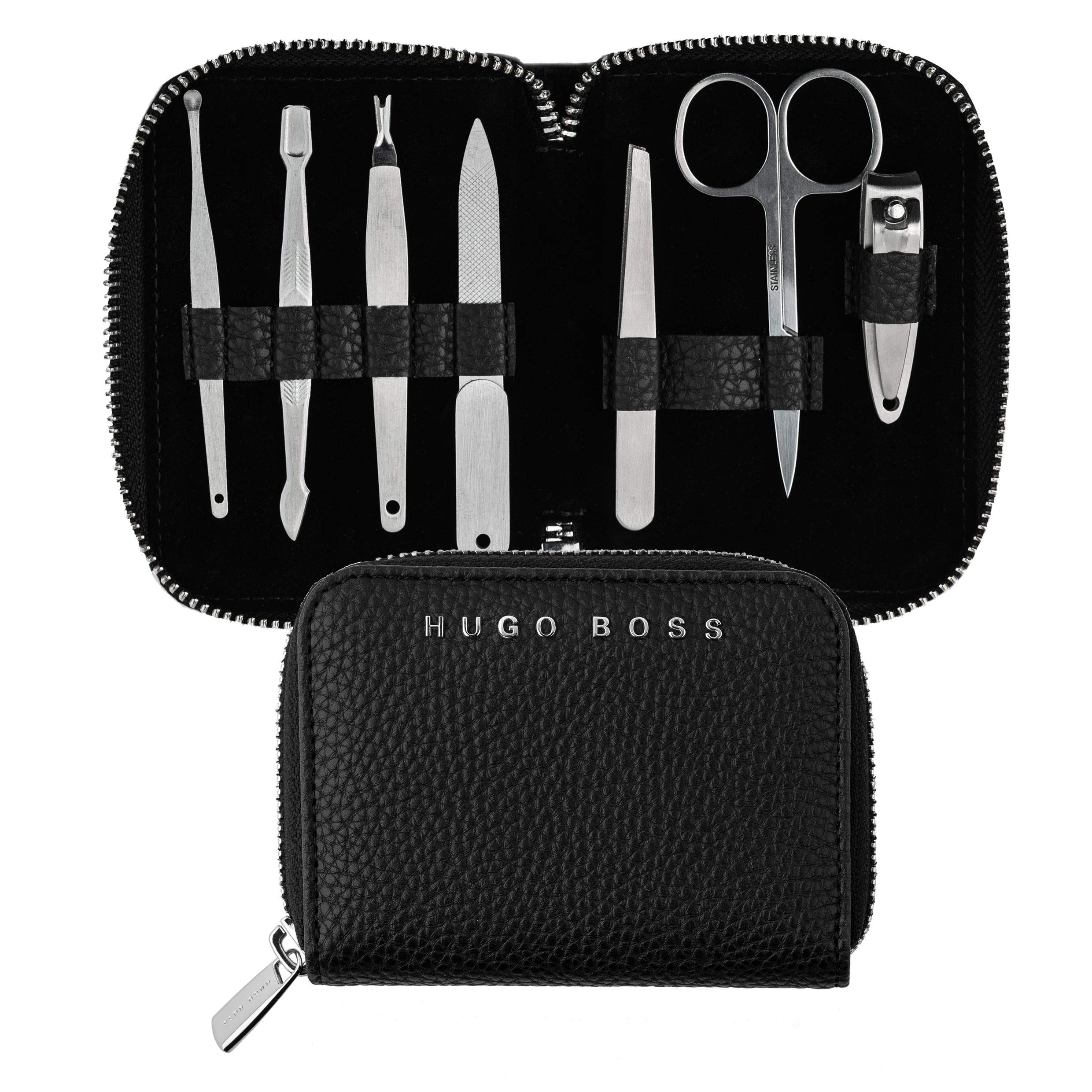 Hugo Boss Storyline Maniküre Set Leder/Metall Schwarz, Größe: ca. 9cm x 12cm x 2,5cm, HAS009A