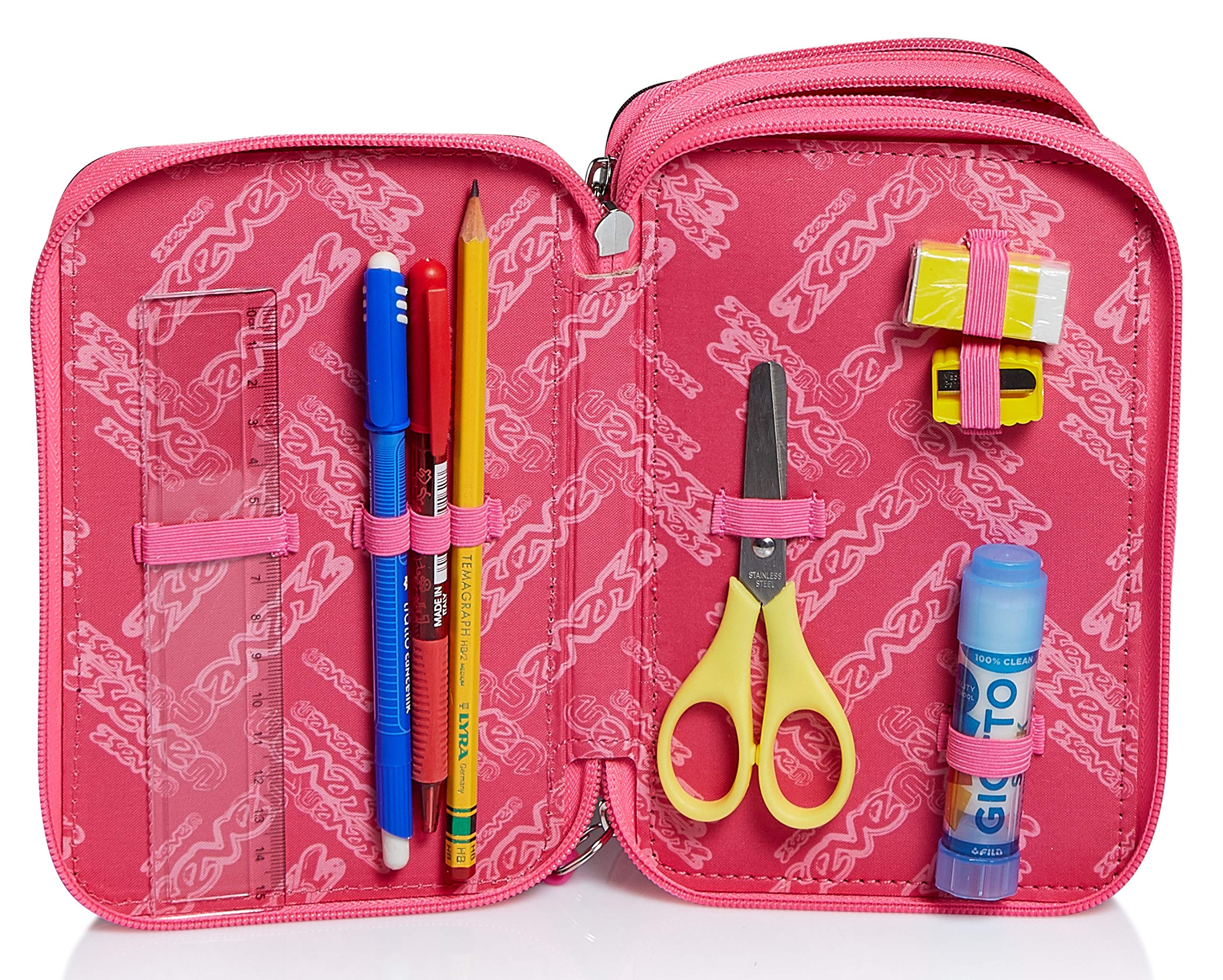 Seven Trolley Scuola, Flying Dreams, Lilla, 2in 1 con Spallacci Uso Zaino con Cross-Over System & Iridescent, Astuccio 3 Scomparti, Astuccio Scuola 3 ZIP, Nero, Taglia Unica, Nero