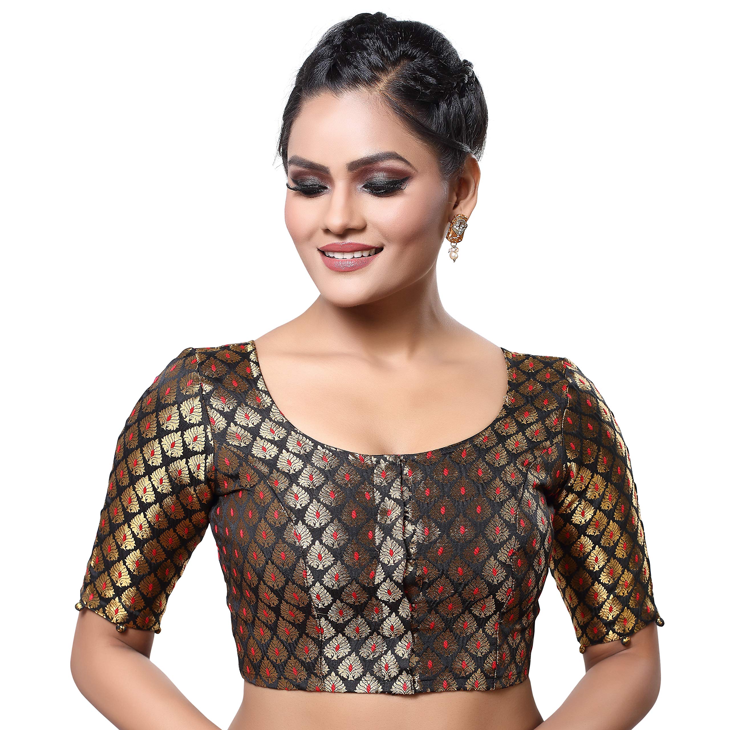 Madhu Fashion Women's Stitched Readymade Saree Blouse