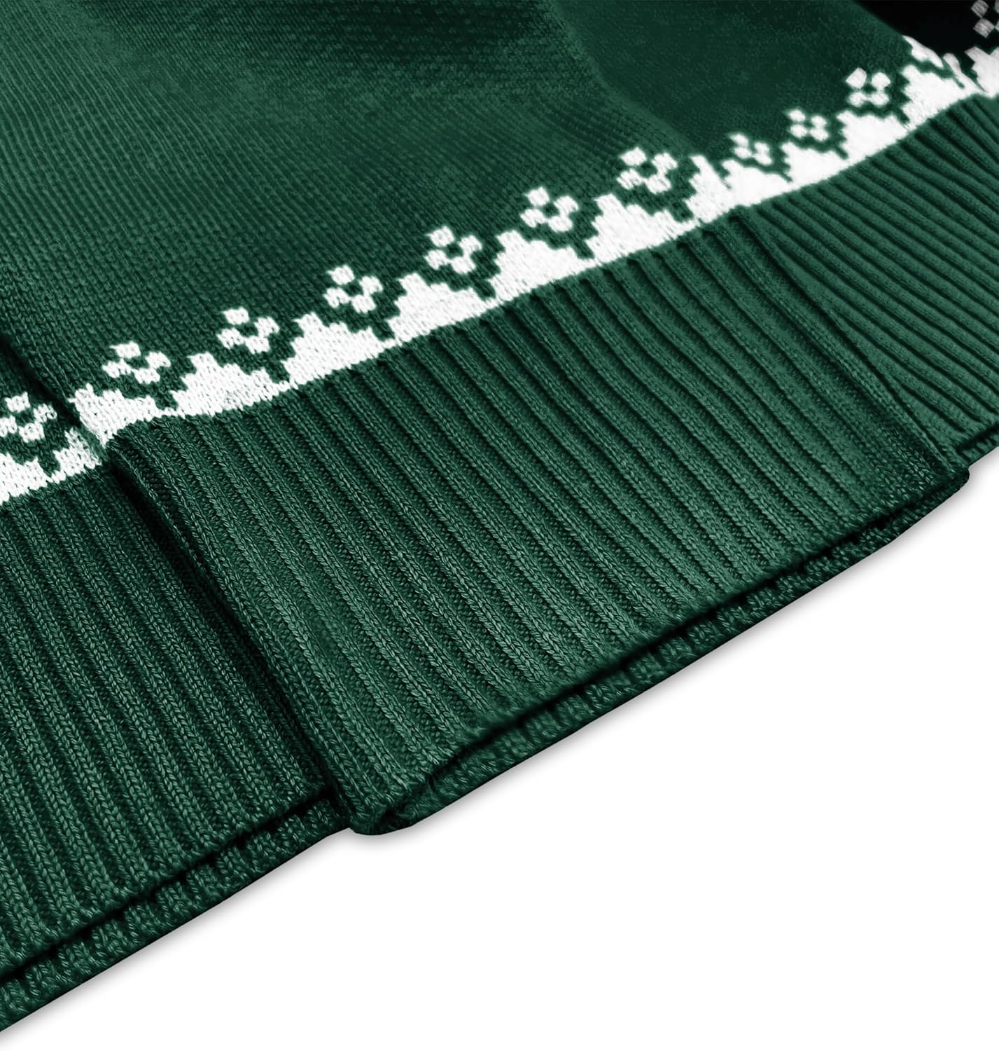 AOBUTE Mens Christmas Sweater Ugly Snowflakes Xmas Button Knitted Pullover