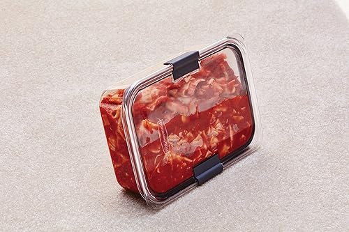 Miniatura 8 de Rubbermaid Brilliance Recipiente de almacenamiento de alimentos, grande, 9.6 tazas, transparente, paquete de 2