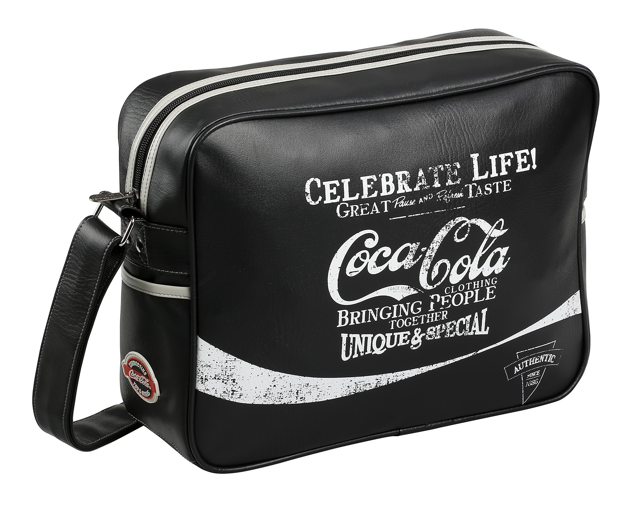 Coca Cola Colegio Bolsa de hombro, 41 cm, Neger
