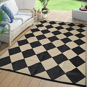 GarveeHome Outdoor Rug 9x18 ft Waterproof Mat