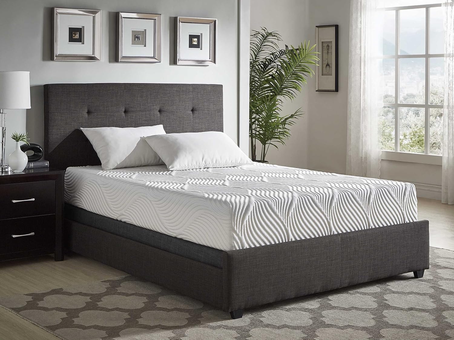 Lexicon Pelham 6-Inch Gel Infused Memory Foam Mattress, Twin, White