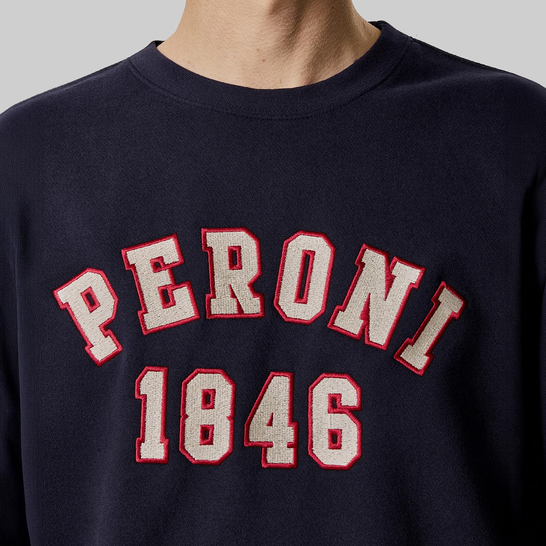 Peroni Felpa Girocollo 1846, Unisex, Sweatshirt in Cotone con Interno Felpato