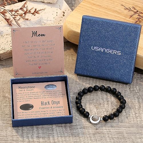 Miniatura 8 de Pulsera de piedra natural para mamá, regalos para mamá en cumpleaños, día de San Valentín, Pascua, Navidad, día de la madre de parte de hija e hijo