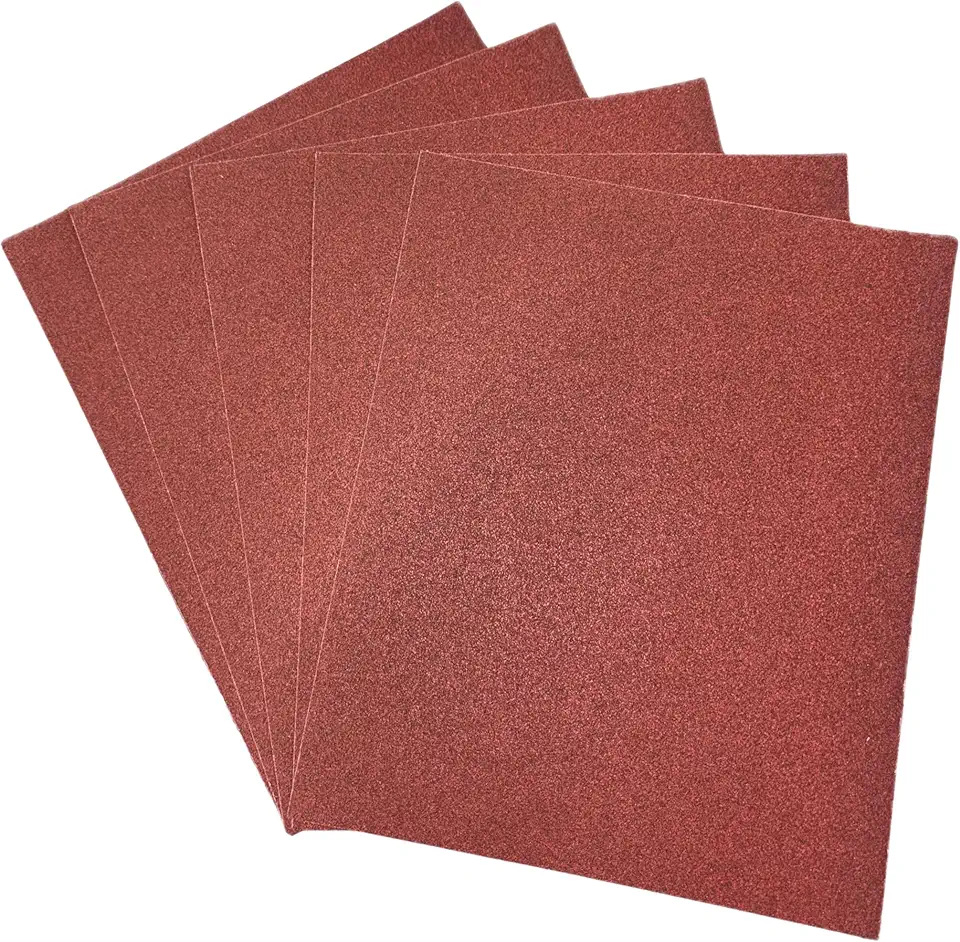 Lixa Grão 100 – Kit com 5 Folhas 22,5×27,5 cm – Acabamento Médio para Madeira, Massa, Tinta, Gesso, Reboco, e Reforma Em Geral