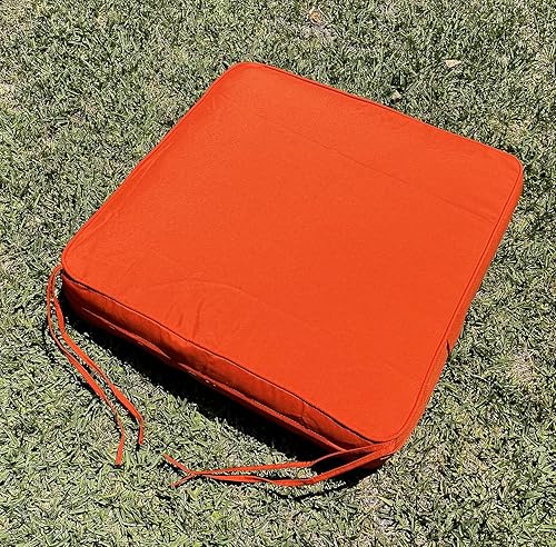 Miniatura 5 de BELLRINO Juego de 2 fundas de cojín impermeables para patio al aire libre, 22 x 20 x 4 pulgadas, juego de 2 fundas de cojín decorativas para silla,
