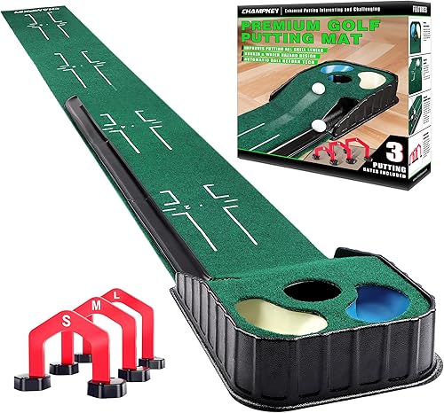 Miniatura 9 de CHAMPKEY Golf Putting Green Indoor - Advanced Guides Golf Putting Mat - Enhance Putting Accuracy and Challenge