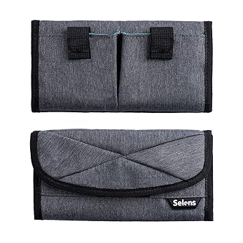 Selens DSLR Camera Battery Holder/Pouch/Case/Bag (4 Pocket) SD Card Pouch for AA Battery, LP-E6 LP-E8 LP-E10 LP-E12 Battery, EN-EL14 EN-EL15 Battery, NP-FW50 NP-F550 NP-FM500H Battery