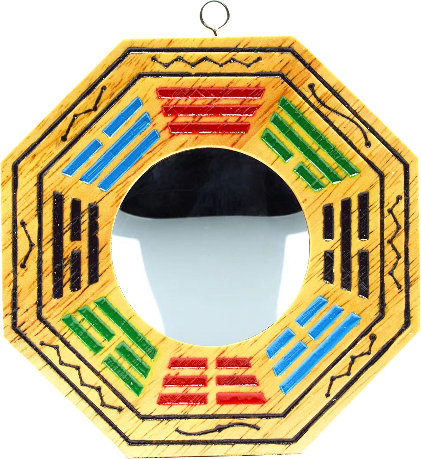 better us 4 Inch Bagua Mirror Feng Shui Wood Mirror