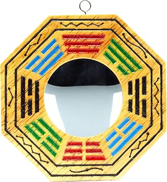 better us 4 Inch Bagua Mirror Feng Shui Wood Mirror Fengshui ba gua Mirrors concave