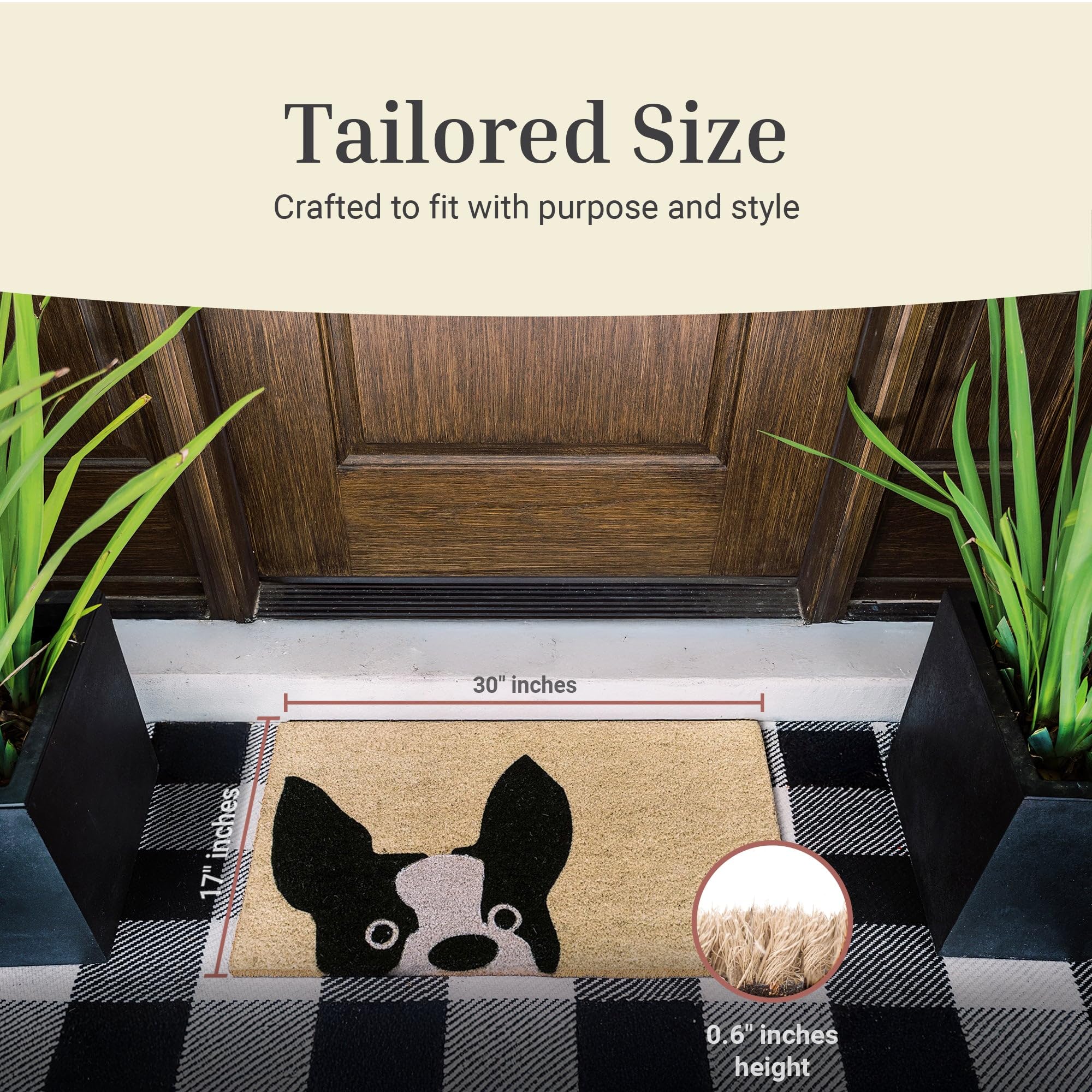 THEODORE MAGNUS Dog Doormat - French Bulldog Design -3 THEODORE MAGNUS Dog Doormat - French Bulldog Design -3