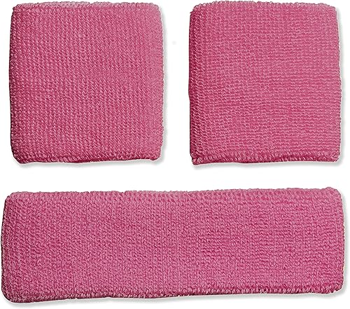 Miniatura 3 de Neon Nation Conjunto combinado de banda para el sudor, 2 muñecas y 1 diadema Amarillo Neón,Verde neón,Anaranjado Neón,Rosa