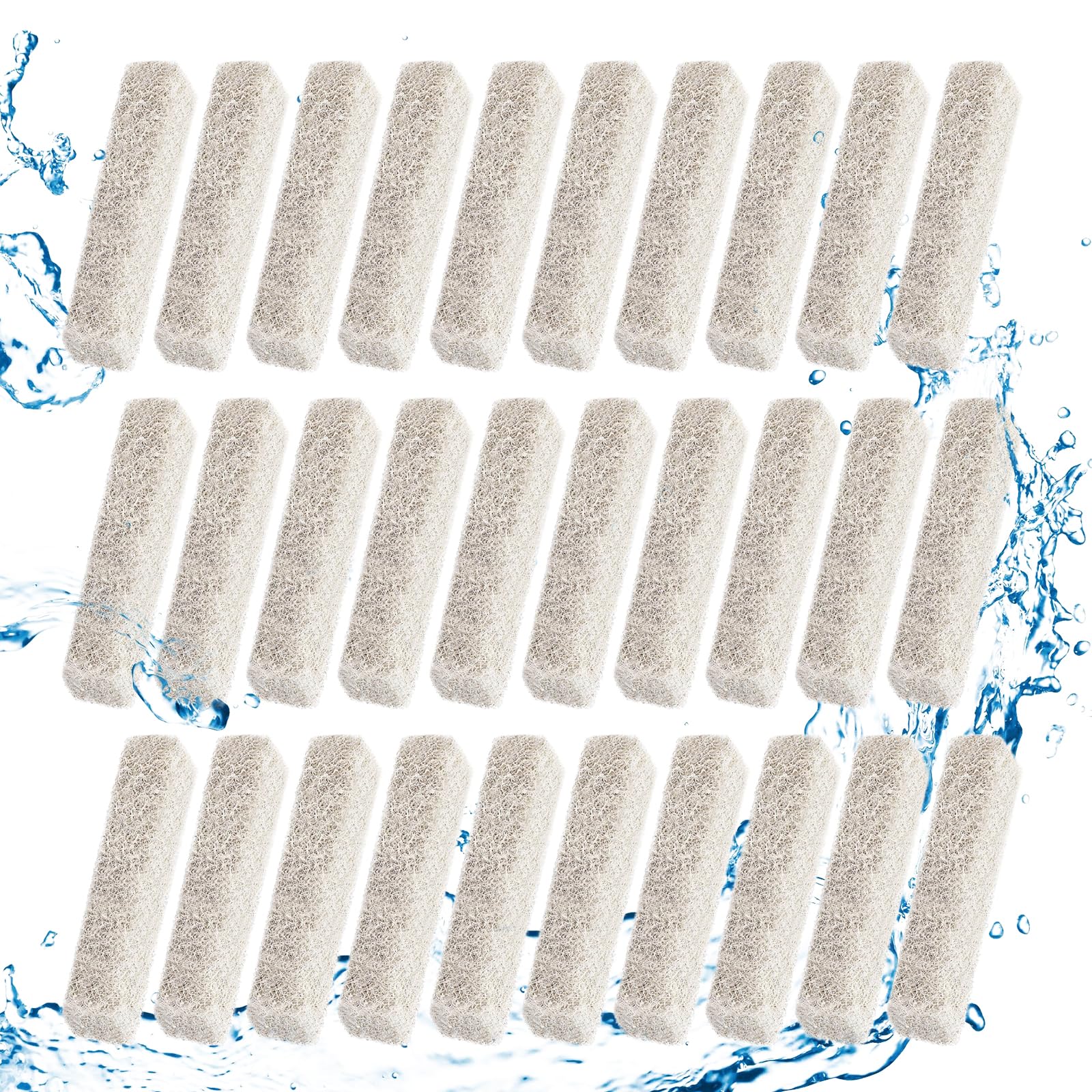 Iffitya 30 Count Ammonia Reducer Filter Pads for Aqueon - Replacement Filter Cartridges Small for Aqueon QuietFlow LED PRO Model 20 and 75