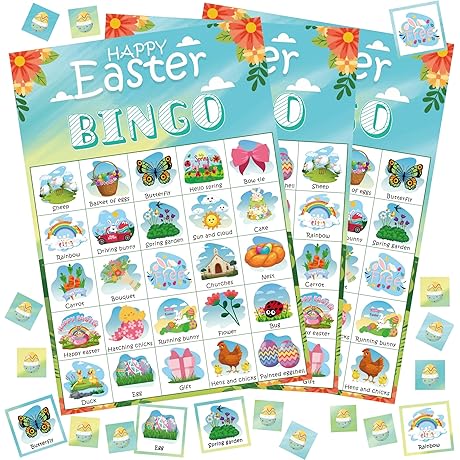 OHOME Easter Bingo - Easter Crafts for Boys Girls Adults Teens, Classroom...