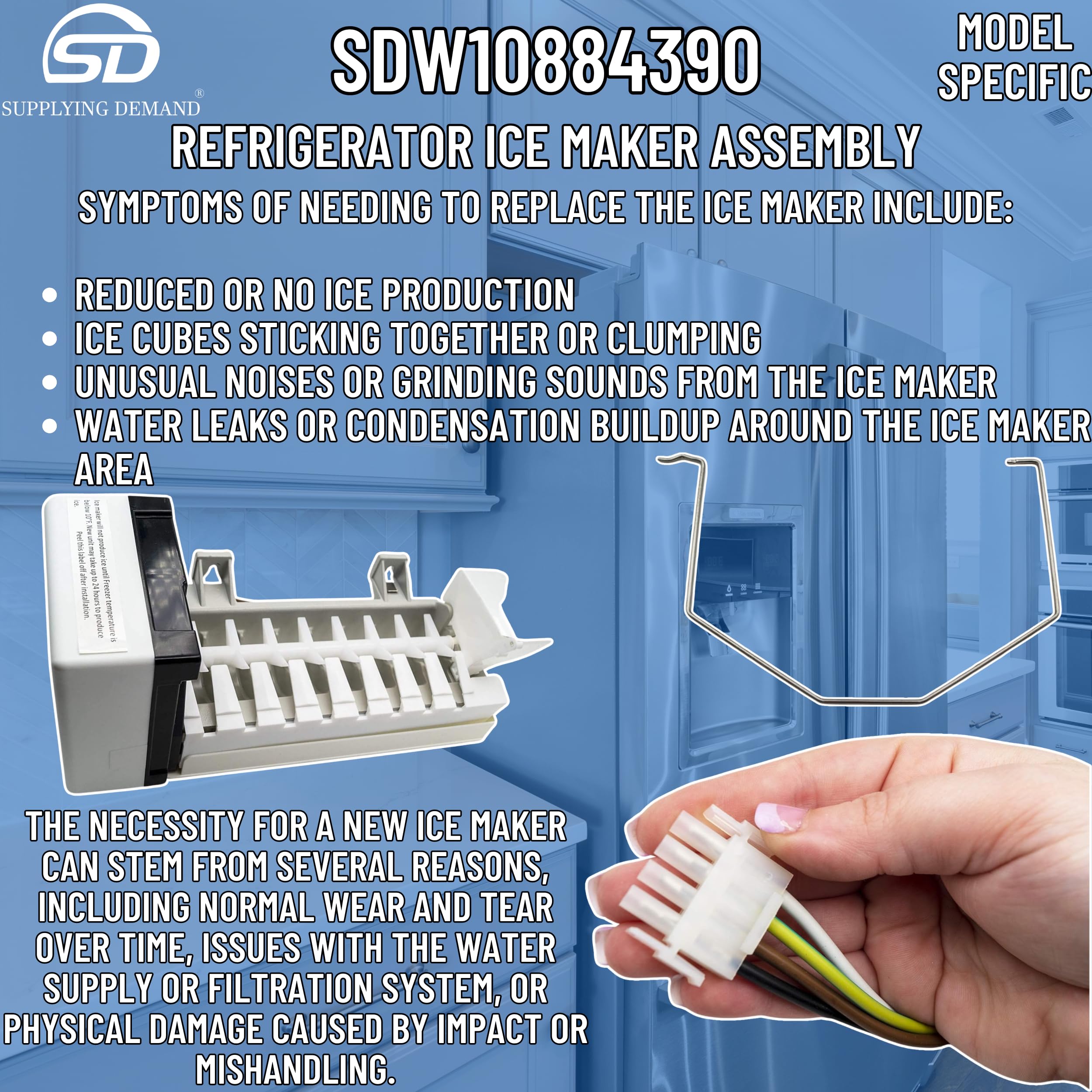 Supplying Demand W10884390 W10469286 Refrigerator Ice Maker