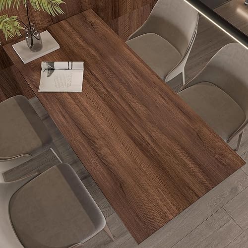 Miniatura 2 de Papel adhesivo de grano de madera de nogal para encimeras, armarios, papel tapiz grueso para despegar y pegar, impermeable, extraíble, autoadhesivo,