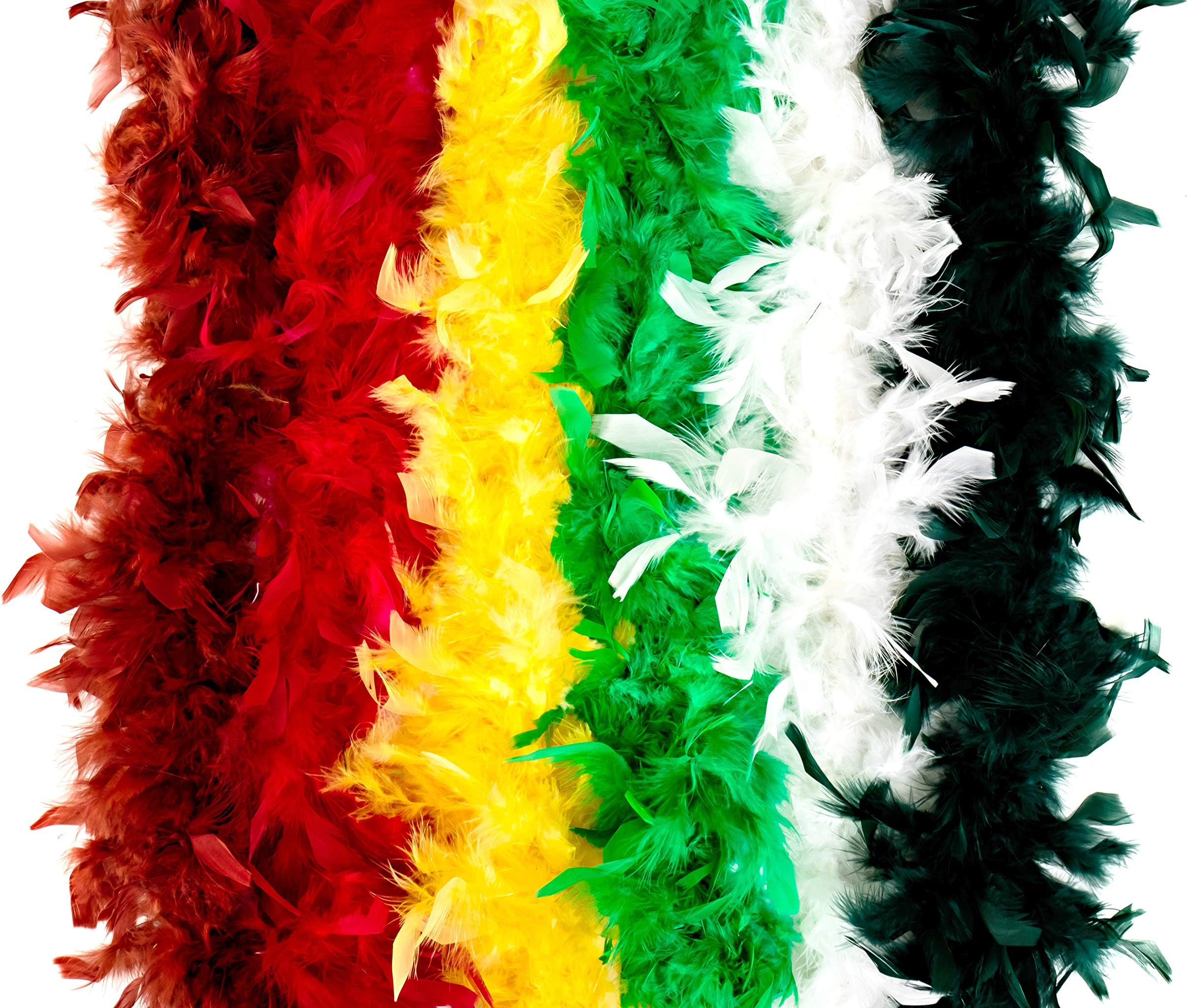 Ultimate Party SuppliesChristmas Feather Boas - 6 Pack of 6 Feet Long Boas with Feathers - Perfect for Costumes, Party Outfits, and Party Favors