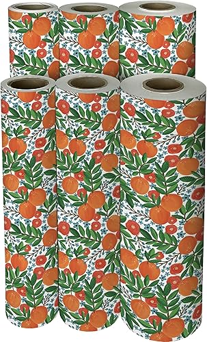 Miniatura 4 de Jillson Roberts Papel de regalo a granel, Mandarin Grove, 14 resma 208' x 30"