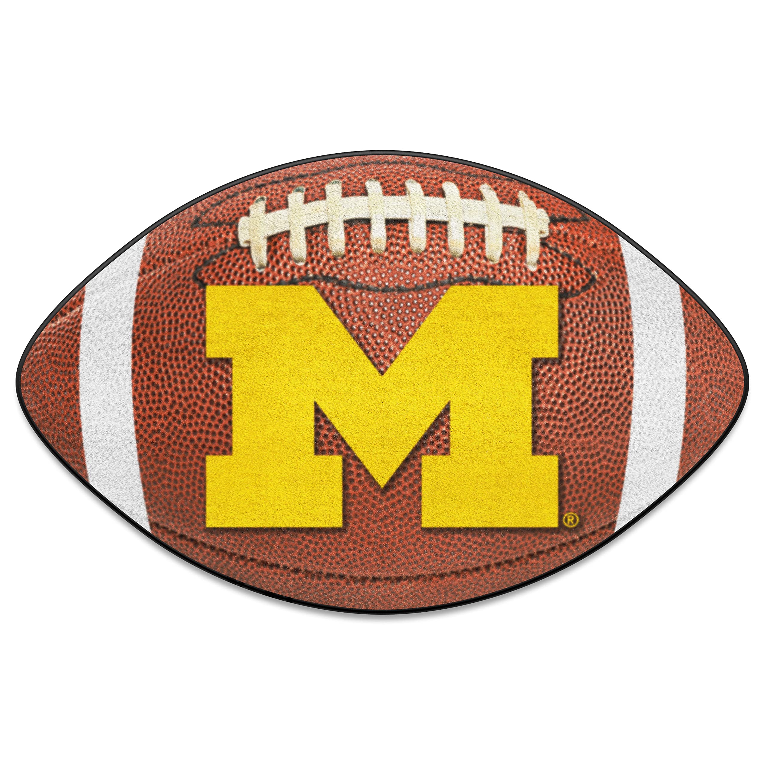 FANMATS NCAA University of Michigan Wolverines Nylon Face Football Rug — free download