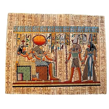 Amazon.co.jp: 女神ハトレ神ホルスの墓絵画 ネフェルタリ女王を