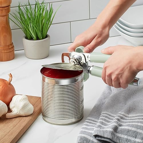 Miniatura 52 de KitchenAid Abrelatas y abrebotellas multifunción clásico, fácil de usar, rueda de corte de acero inoxidable afilada, asas ergonómicas suaves, crema
