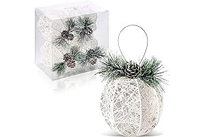 Sparkling White Pinecone Ornaments: Festive Christmas Decor for a Winter Wonderland