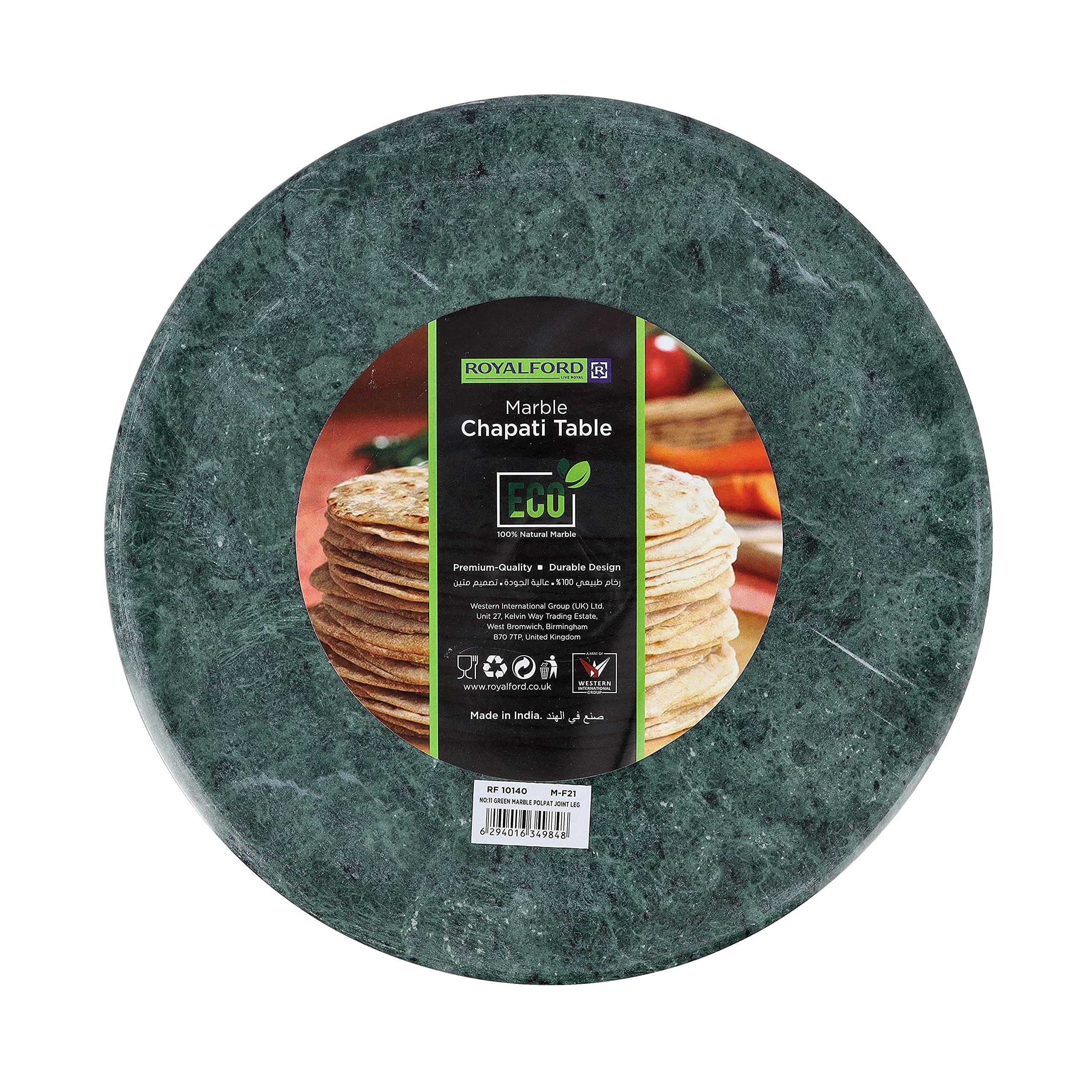 Royalford Marble Chappathi Table 11", MultiColor, Model:RF10140
