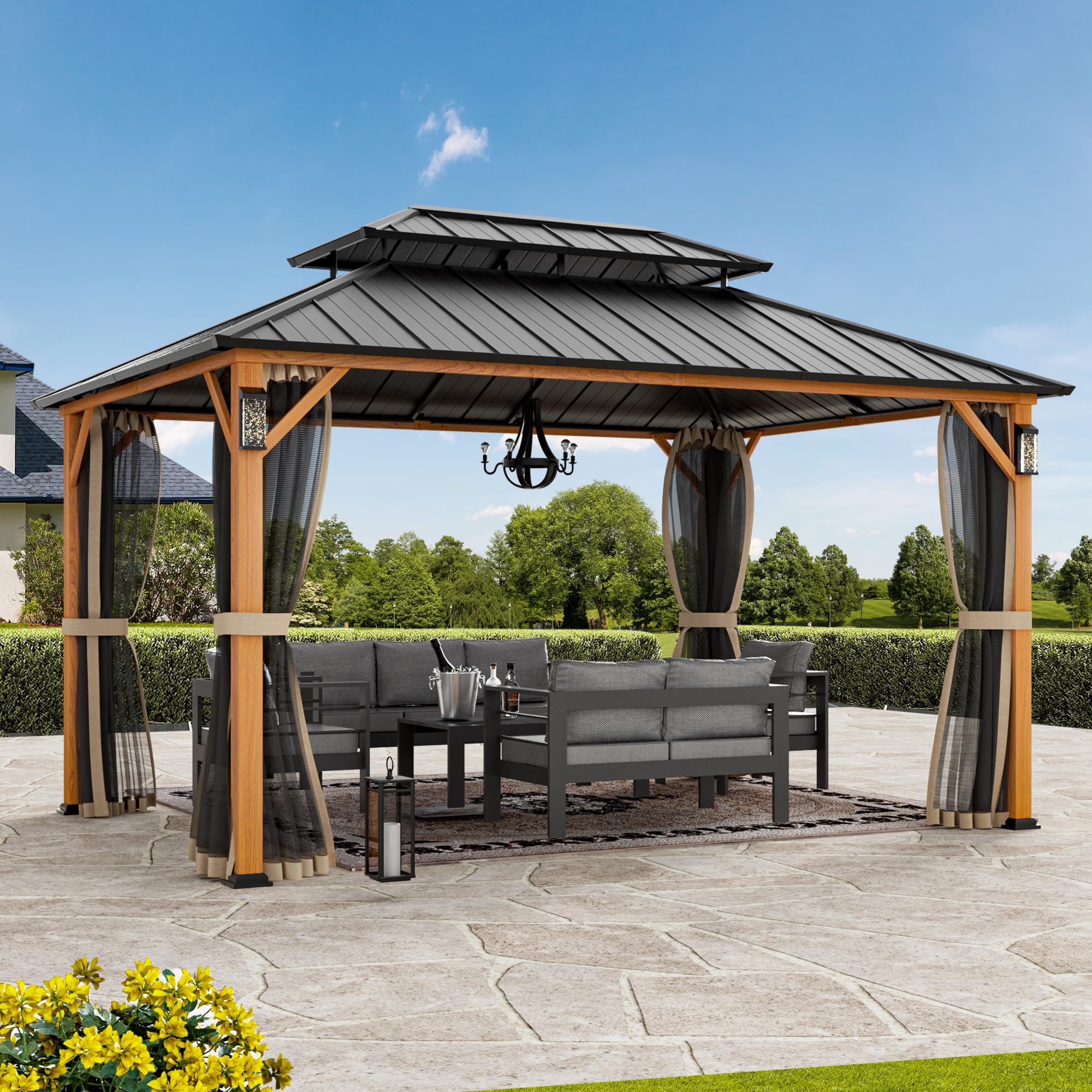 Modern Shade Horizon 10x14 Hardtop Gazebo