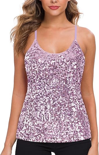 pink glitter tops