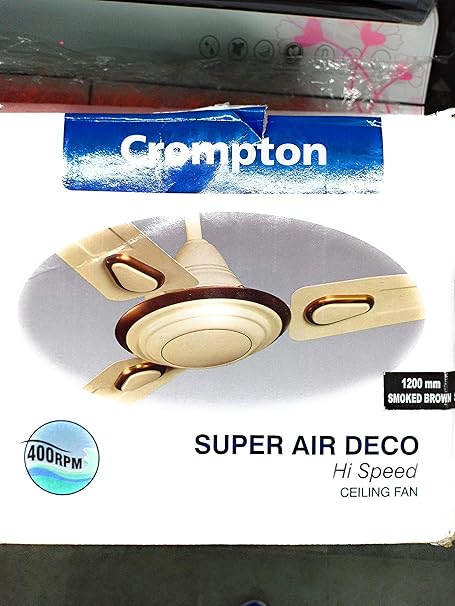 Crompton Super Air Deco 70 Watts 1200mm (48 inch) High-Speed Decorative Ceiling Fan (Birken Ivory)