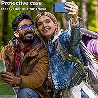 Vista 2 de Estuche de viaje duro para micrófono, estuche de micrófono Lavalier inalámbrico con 3 ranuras para micrófono de solapa con clip para micrófono