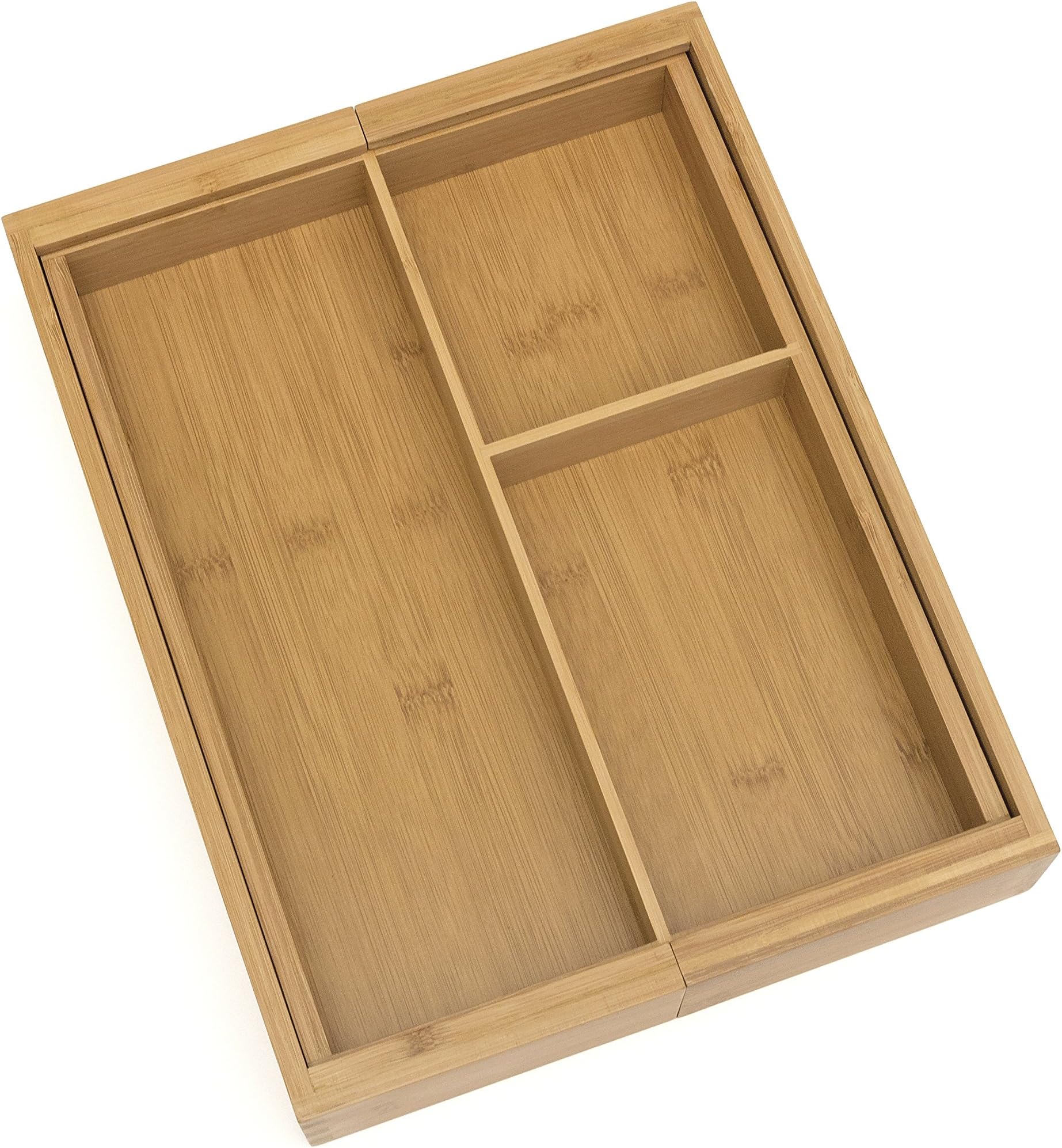 Lipper International 8893 Bamboo Wood Expandable to 17" Gadget Tray and Drawer Organizer