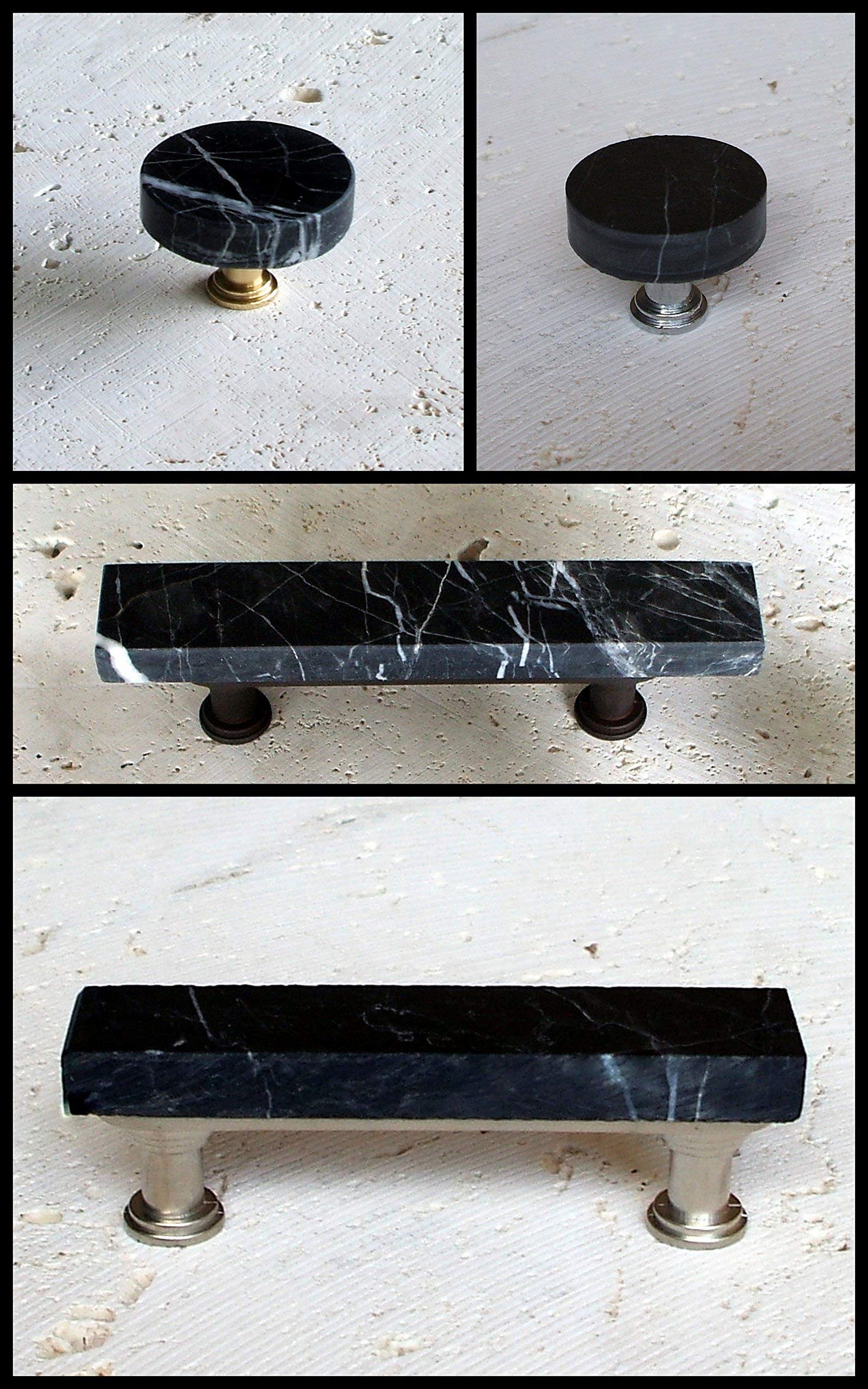 Marble Cabinet Knob or Pull - Nero