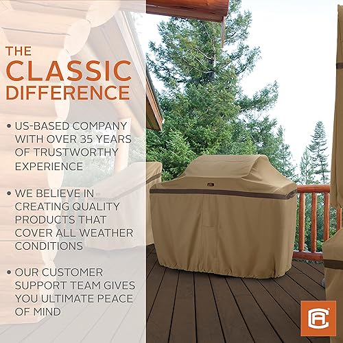 Miniatura 13 de Classic Accessories. Funda para parrilla Hickory, con protección avanzada contra la intemperie., L, Hickory