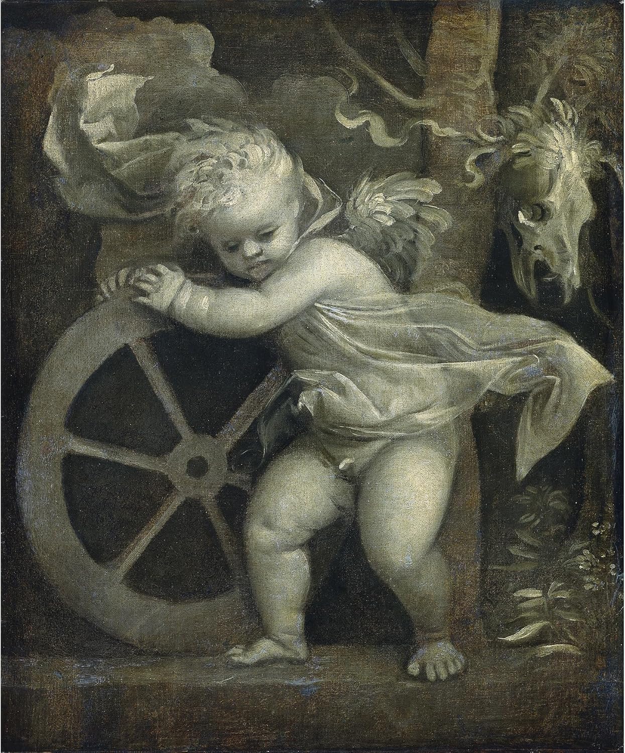 ArtDirect Cupid With The Wheel of Time (C. 1515-1520) Unframed Art Print Giclee Poster by Titian - Ready for Framing with Customization Sizes 8x10, 11x13, 16x19, 24x29, 36x44 and 48x58 inches