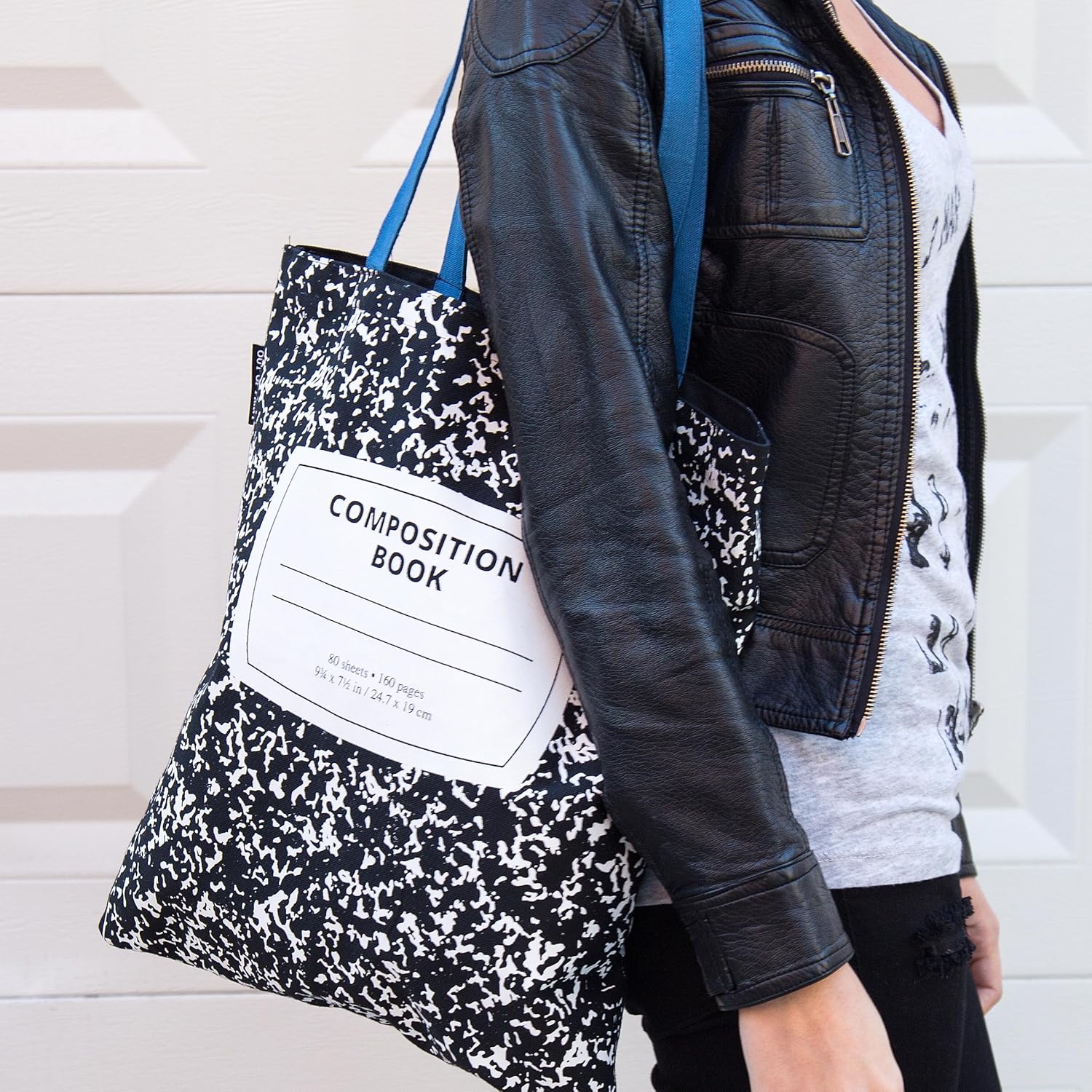 Out of Print Composition Notebook Tote Bag with Inner Pocket - Gift for Book Lovers and Teachers - Image 7