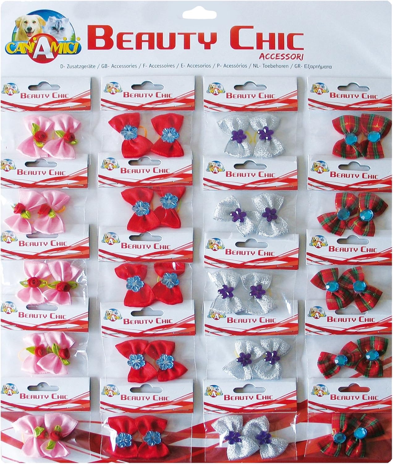 Croci Bows for Dogs, Card 1, 2-Piece