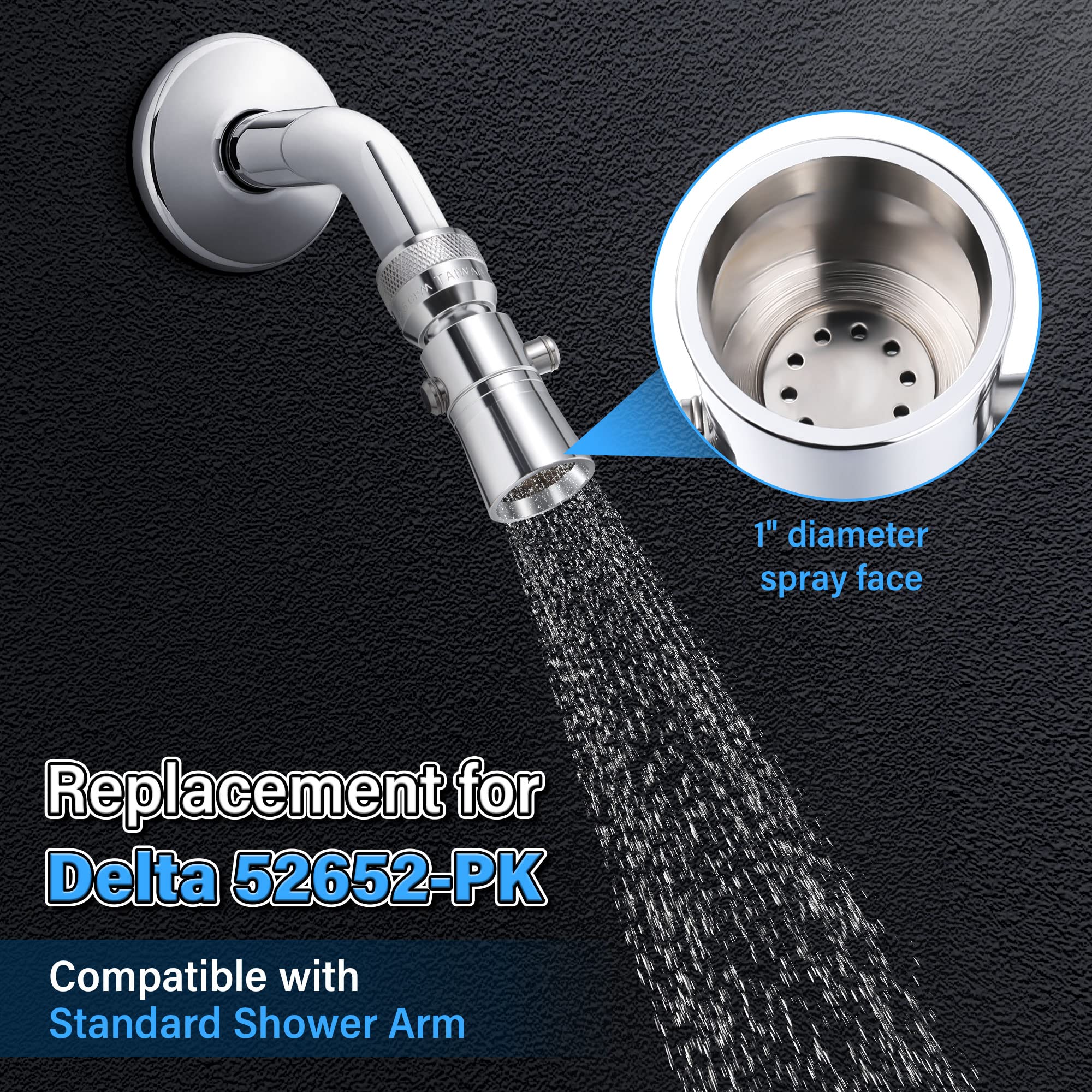 Dualer Duschkopf-Adapter Mit Absperrventil – G1/2 Anschluss, Chrom, Für Regendusche & Handbrause