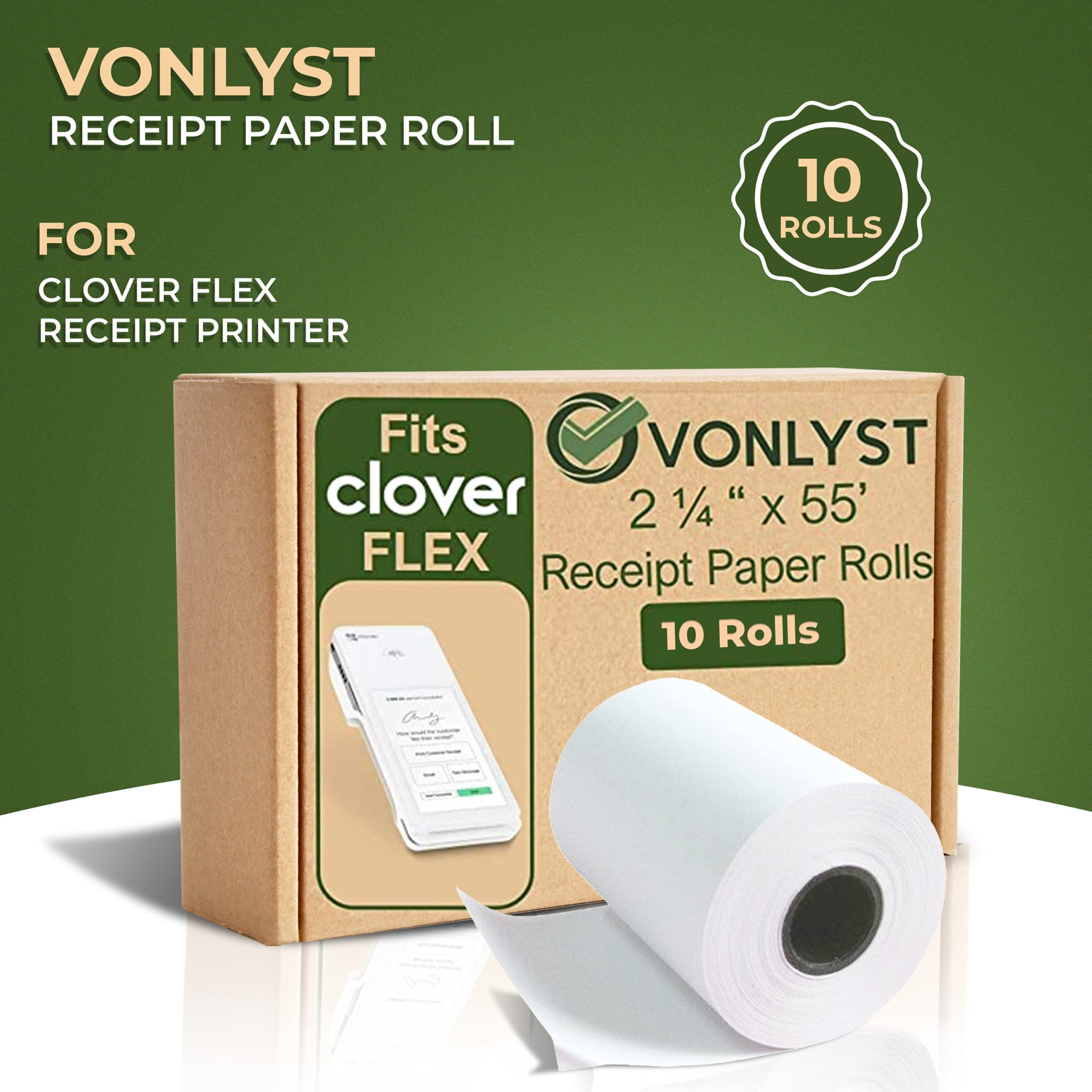 Vonlyst Thermal Paper Roll for Clover 