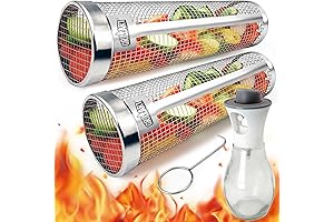 Upgraded XXL Rolling Grill Basket: The Ultimate Grilling Masterpiece