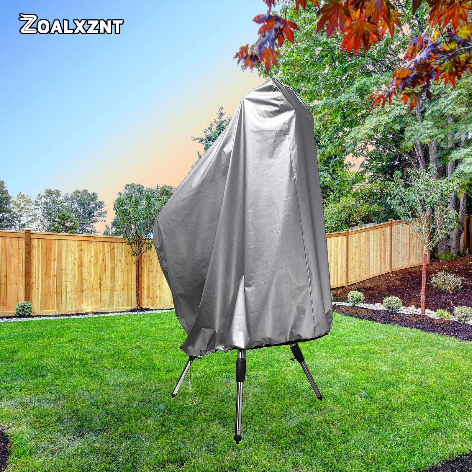 Funda para Telescopio Impermeable，Cubierta Protectora Telescopio con Cordón, Funda Protectora Telescopio Prueba de Polvo, Anti-UV, Cubierta Telescopio 420D Oxford (160 * 120cm,Plata)