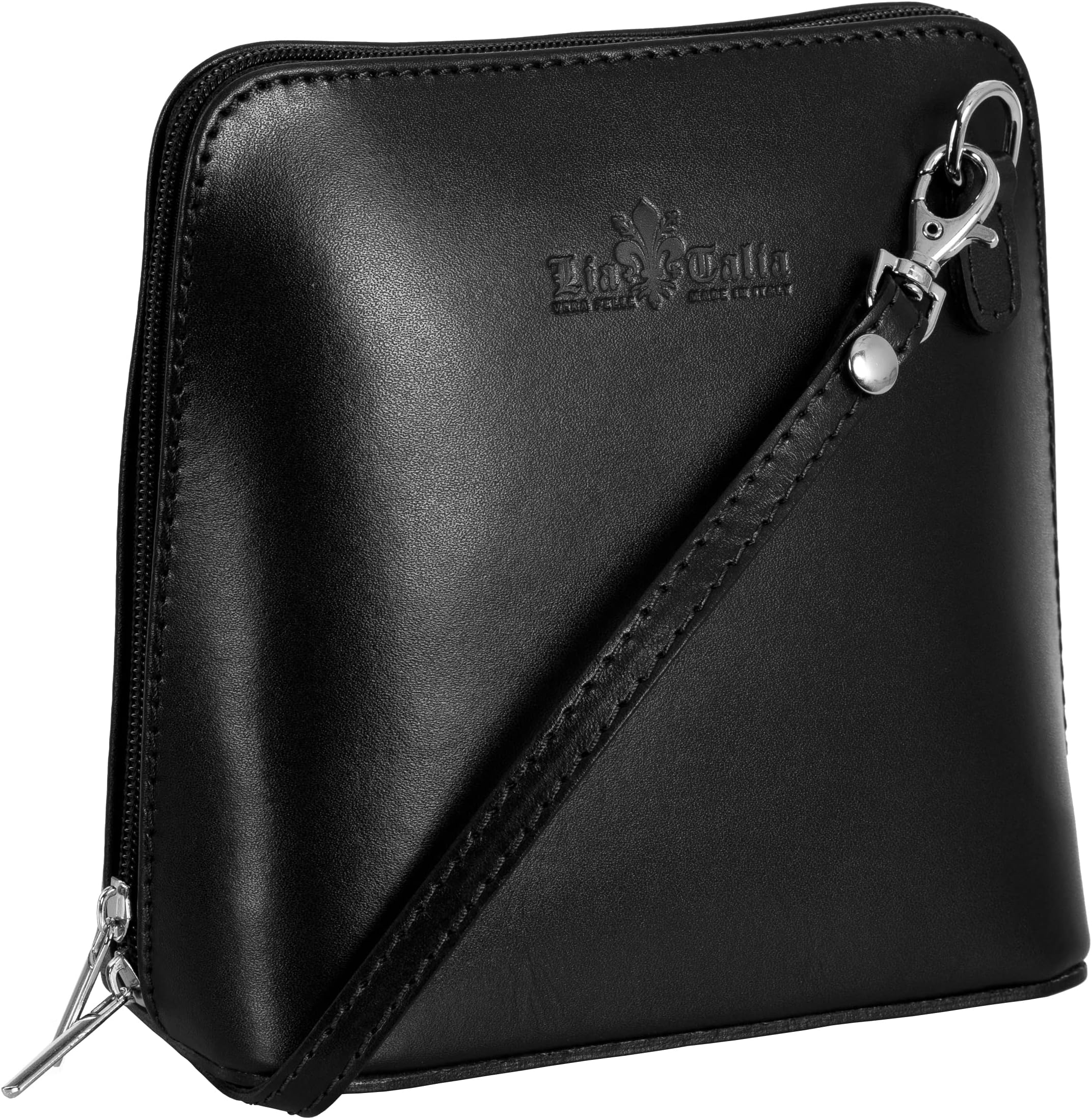 LiaTalia Stylish Genuine Italian Leather Small Crossbody Bag for Women - Handmade in Florence Tuscany - Abby