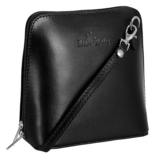 LiaTalia Genuine Vera Pelle Women Cross body Italian Leather Small Mini Shoulder Bag Handbag - ABBY [Deep Navy]