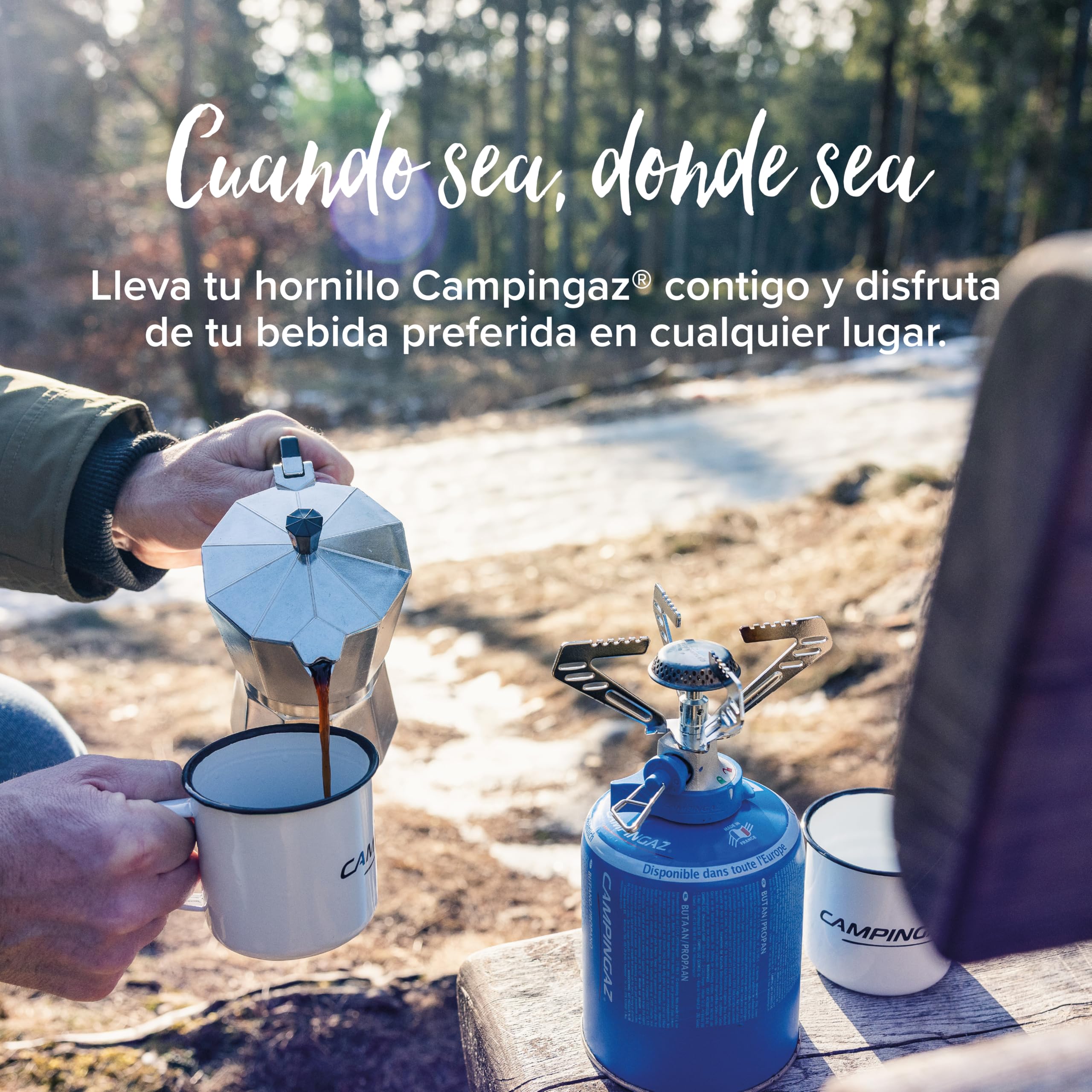 Campingaz Combo Camping Connect Stove & 2 x CV 470 Gas Cartridges | con conexión Easy Clic y función Dual Lock | Hornillo Ligero | Alta Potencia 1250 W | para Camping, Festivales y Senderismo