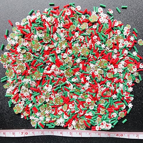 Miniatura 8 de EHOPE Gránulos falsos de Navidad, chispas de caramelo falso, chispas de arcilla, chispas de polímero, rebanadas de arcilla polimérica para arte de