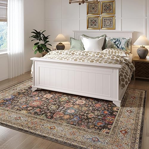 Miniatura 132 de Rugcomf Tapete para puerta interior, 2 x 3, lavable a máquina, tapete antideslizante de pelo bajo, para entrada, cocina, puerta principal, entrada