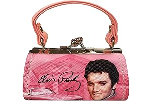 Elvis Presley Mini Purse with Guitars in Pink: For an Iconic Elvis Party Ambiance